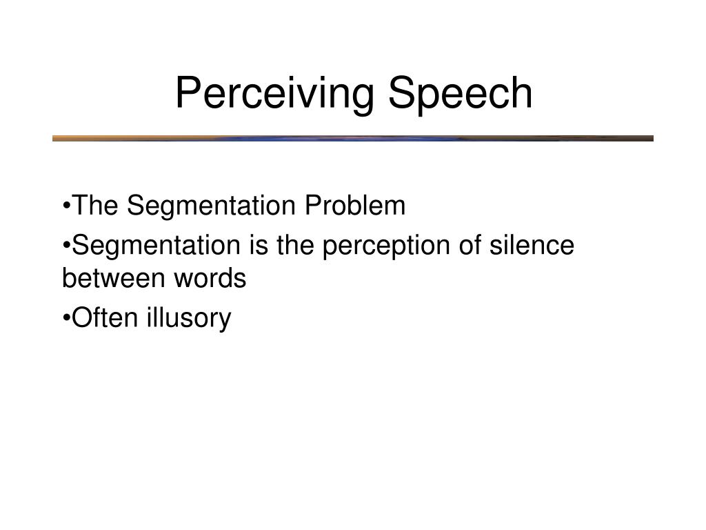 speech perception definition speech perception definition