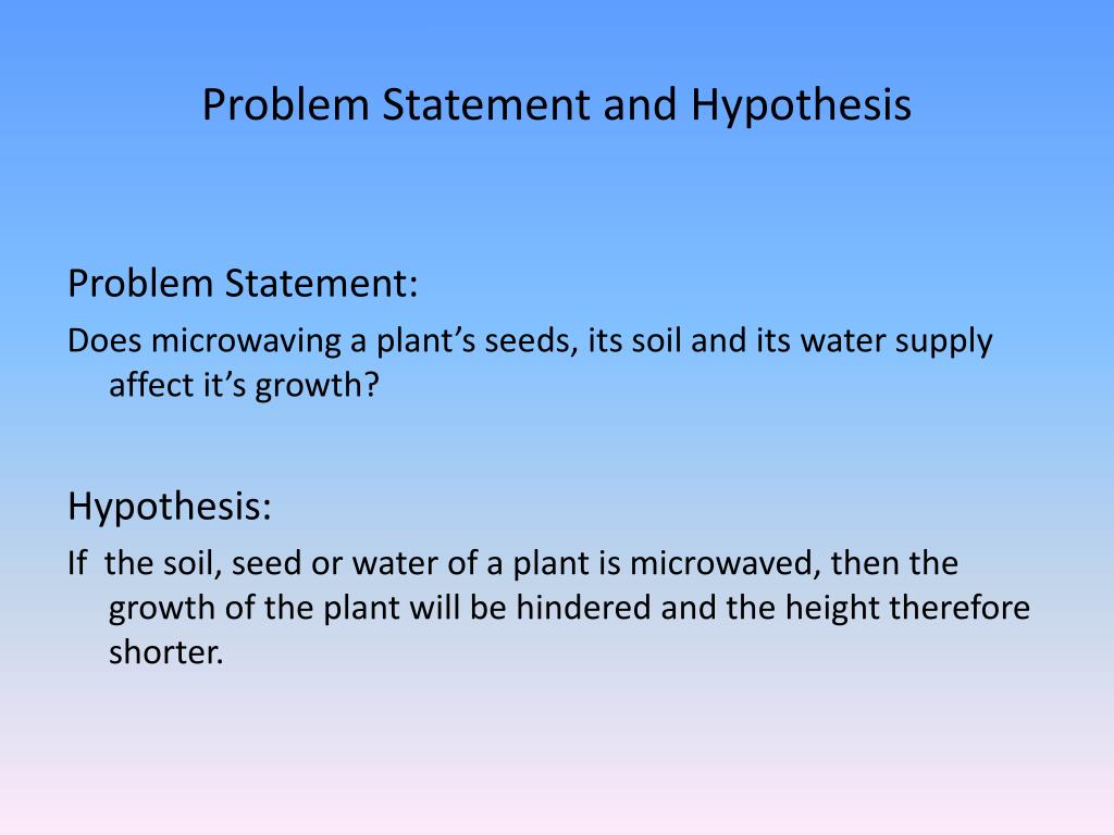 PPT The Effect of Microwaved Soil, Water and Seeds on the Growth of