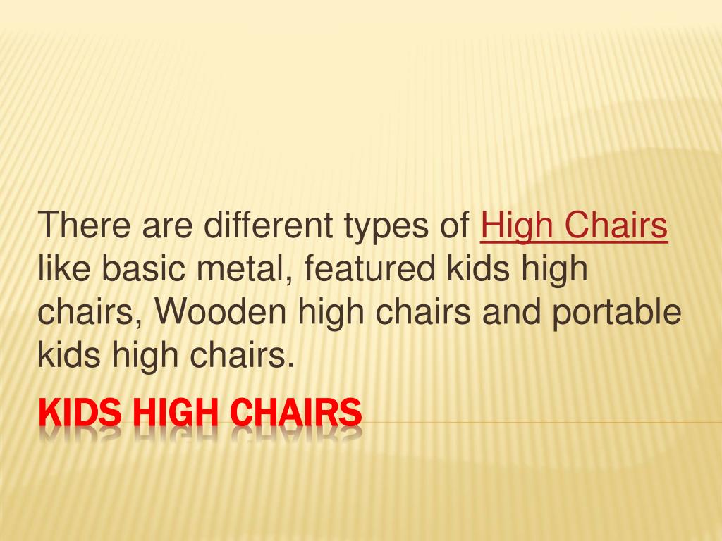 different types of high chairs