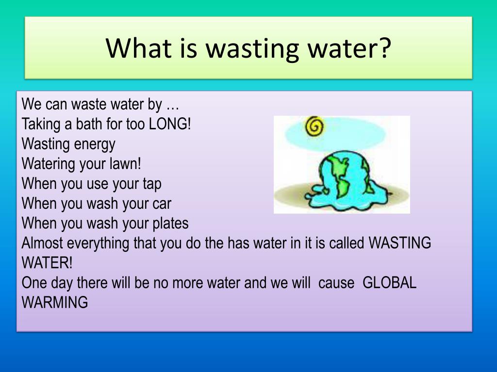 wastage of water presentation