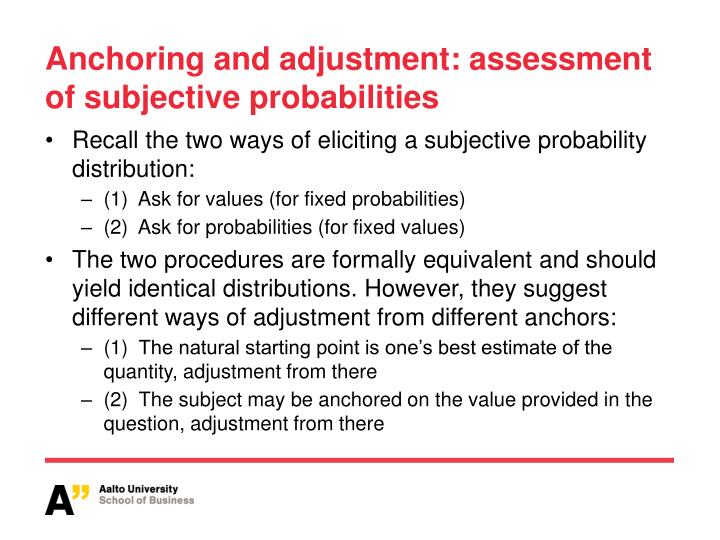 anchoring and adjustment essay Anchoring and adjustment 4 decision framing 5 prospect theory 2 representativeness heuristic used to judge membership in a. anchoring and adjustment essay Anchoring and adjustment 4 decision framing 5 prospect theory 2 representativeness heuristic used to judge membership in a.