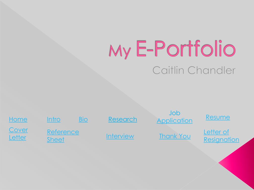 PPT My E Portfolio PowerPoint Presentation Free Download ID 2631871