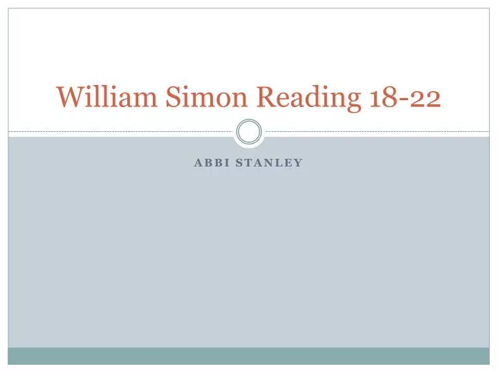 william simon reading 18 22 n.
