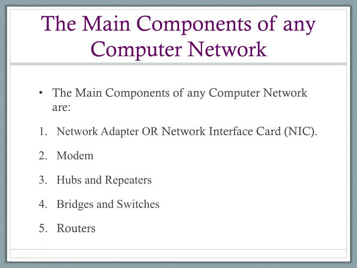 PPT The Basic Components of Computer Network PowerPoint Presentation