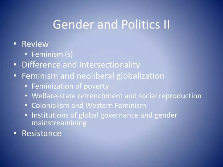 gender politics essay ideas