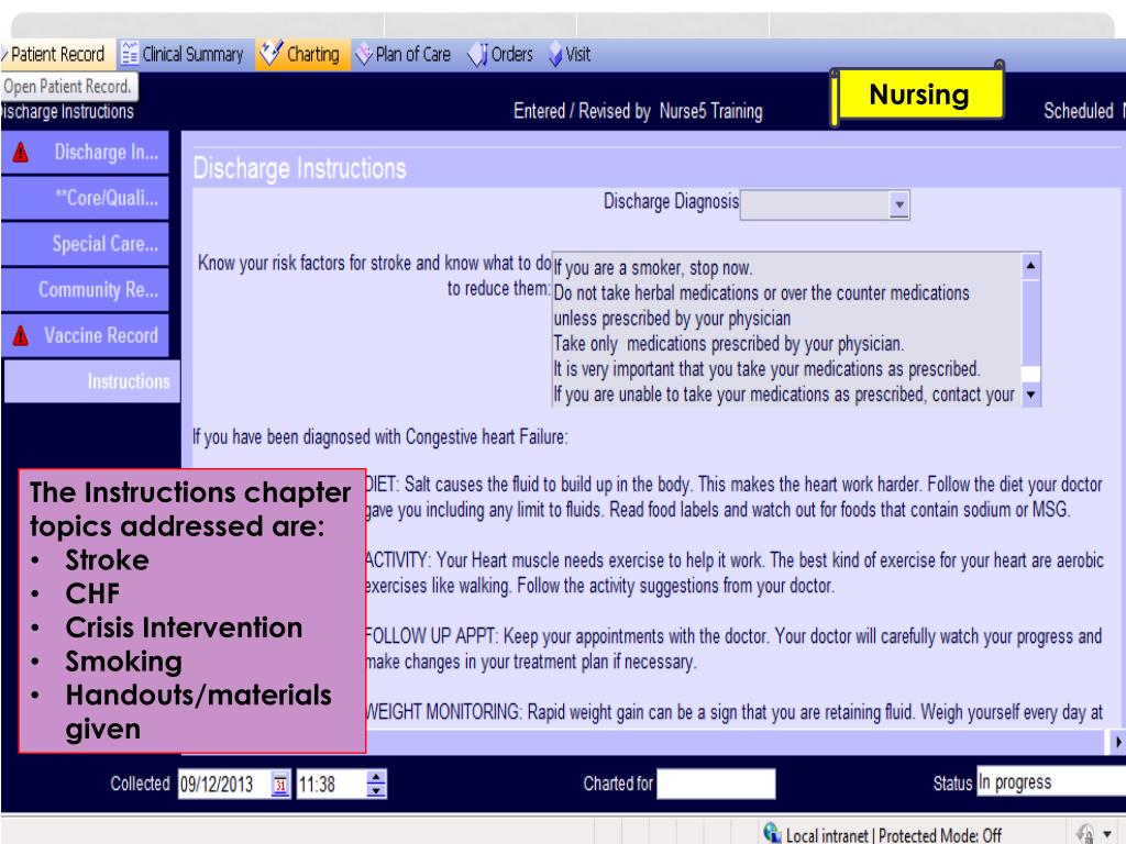 PPT Soarian Discharge Instructions PowerPoint Presentation, free