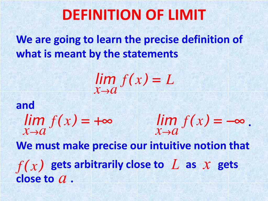 PPT - DEFINITION OF LIMIT PowerPoint Presentation, free download - ID ...