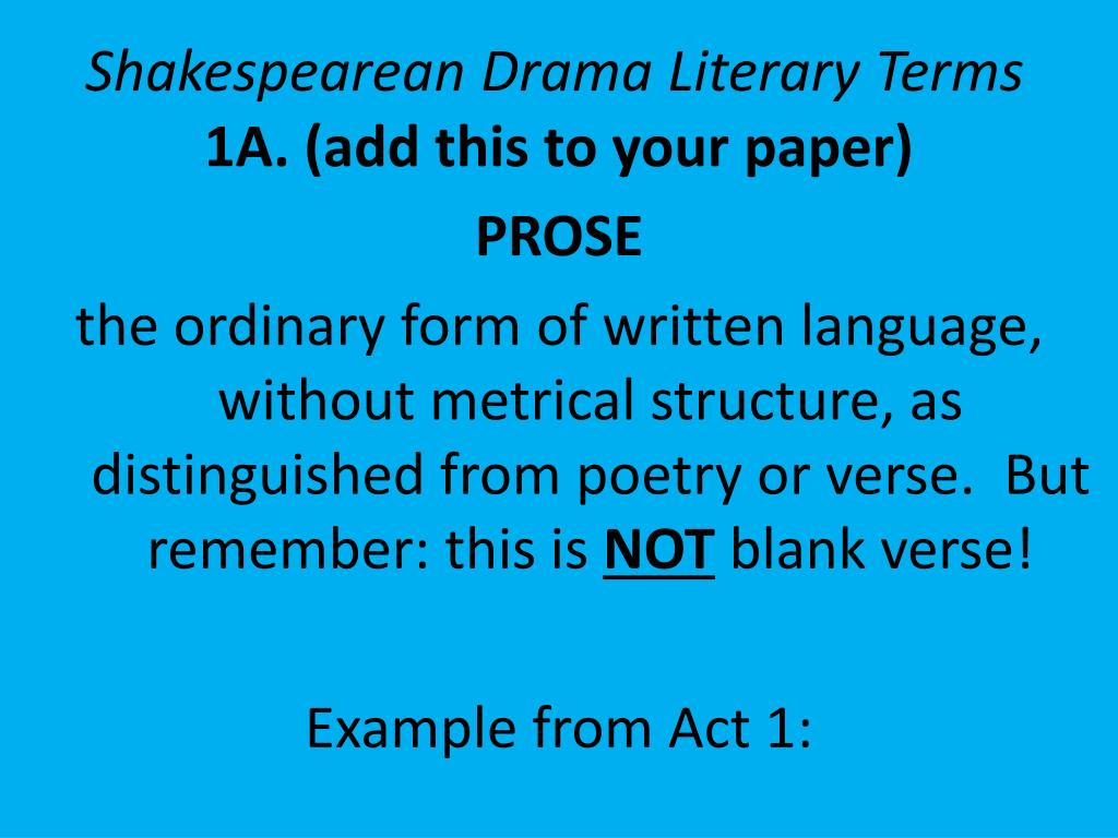 PPT - Shakespearean Drama Literary Terms PowerPoint Presentation, free