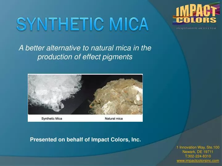 a better alternative to natural mica in the production of effect pigments n.