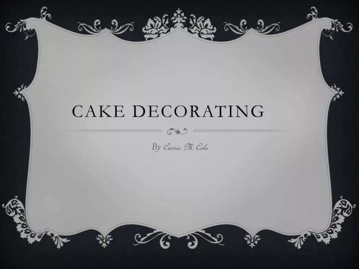 cake decorating n.