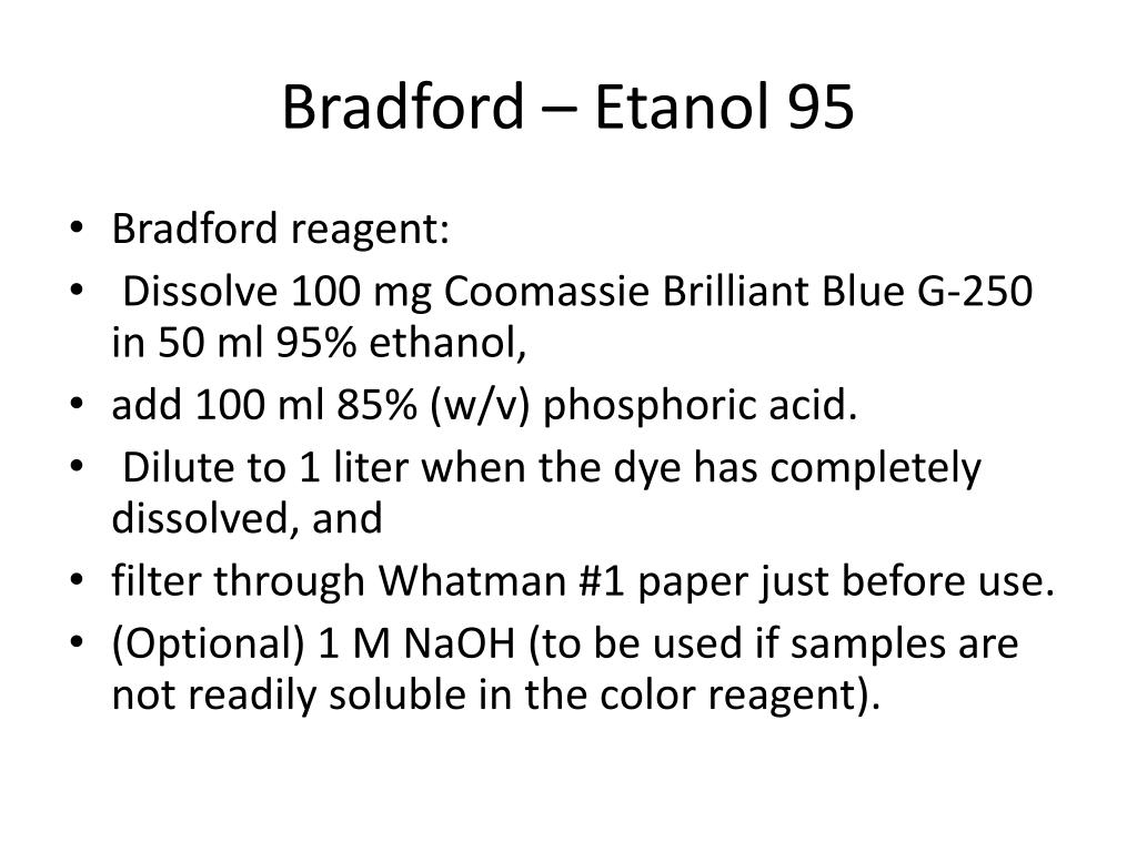 PPT Bradford/ BioRad Protein Assay PowerPoint Presentation, free