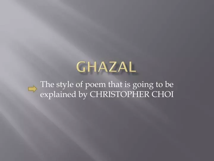 PPT Ghazal PowerPoint Presentation free download ID:2635688