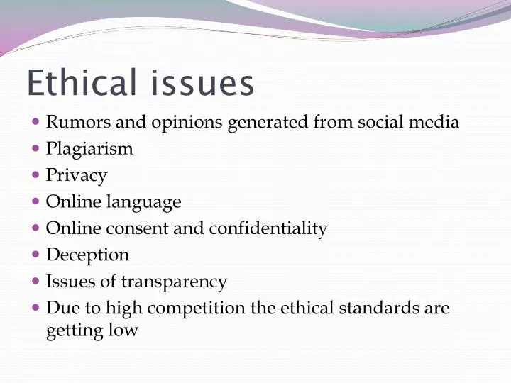 presentation on ethical issues