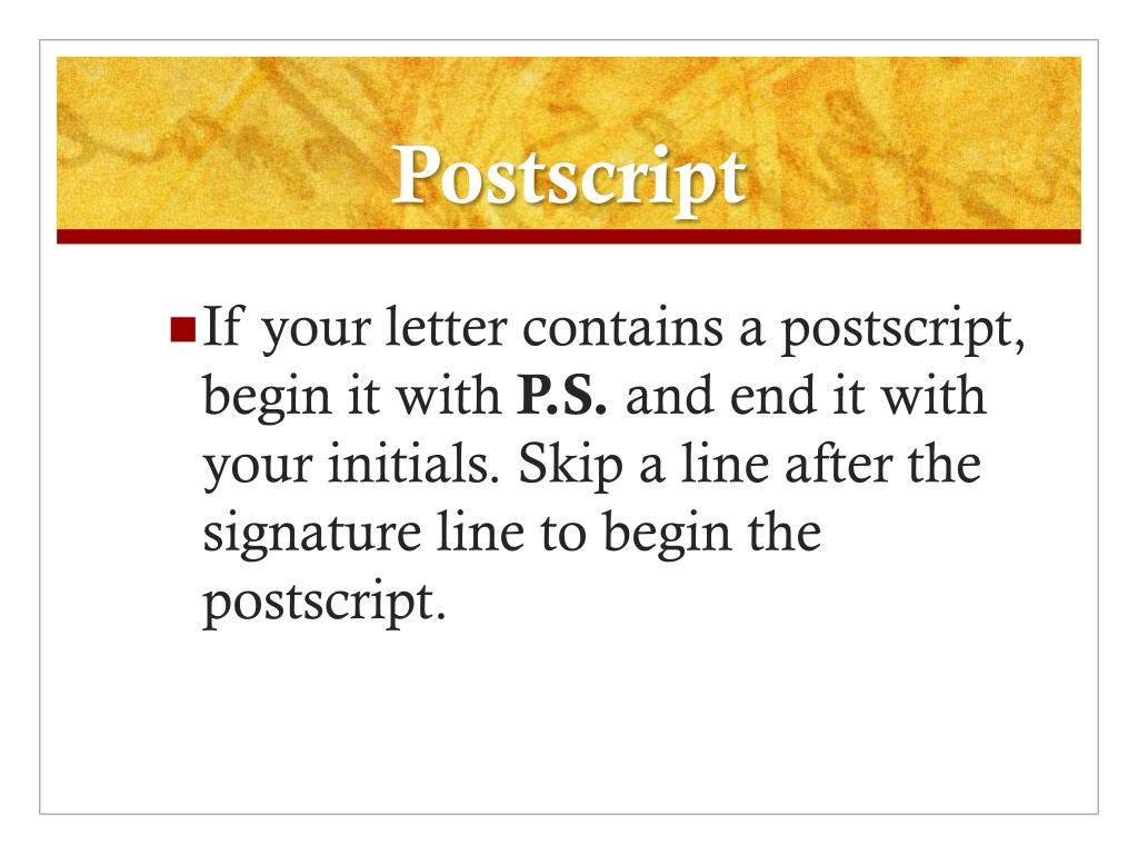 PPT Friendly or Personal Letters PowerPoint Presentation, free