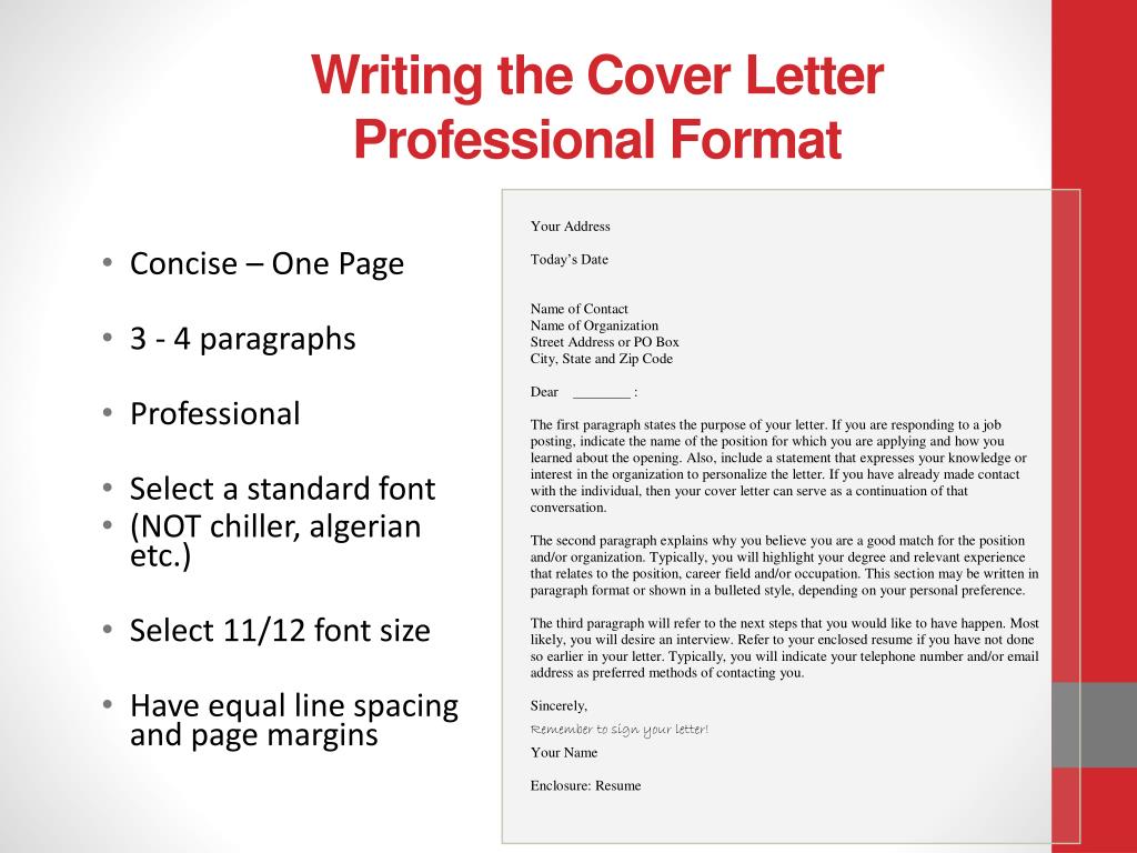 how to make an application letter ppt