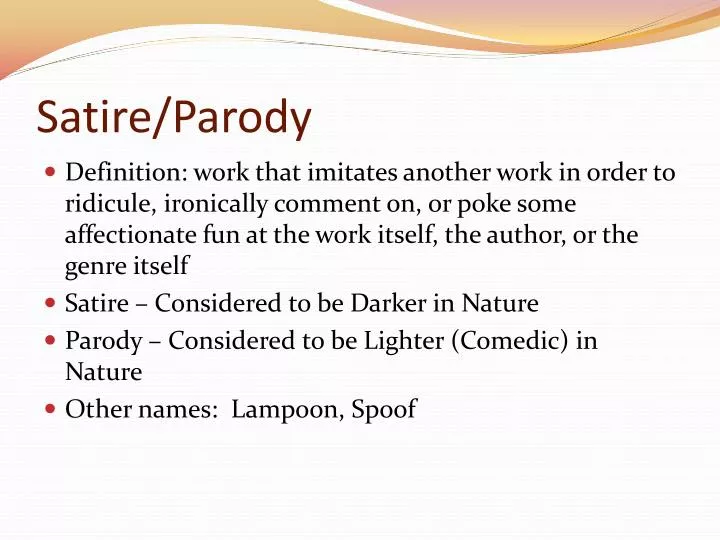 PPT Satire Parody PowerPoint Presentation Free Download ID 2637399