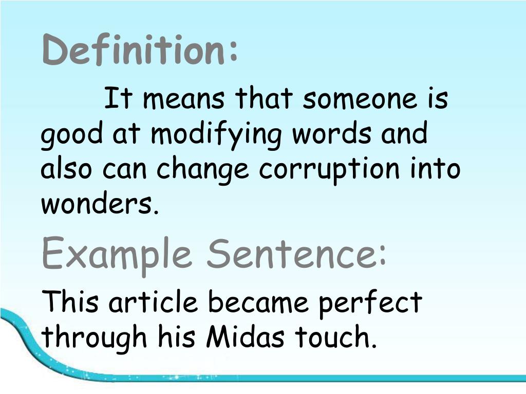 Definition & Meaning of Midas touch