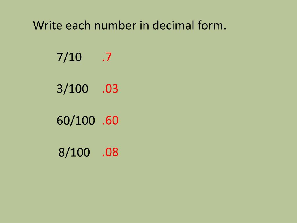 write 9 as a decimal