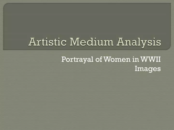 artistic medium analysis n.