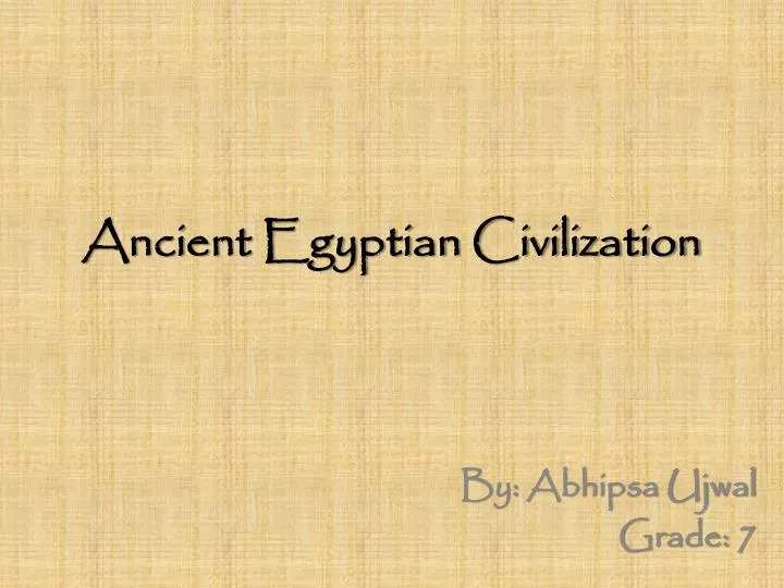 ancient egyptian civilization n.