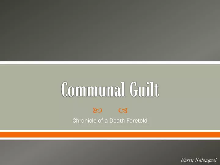 communal guilt n.