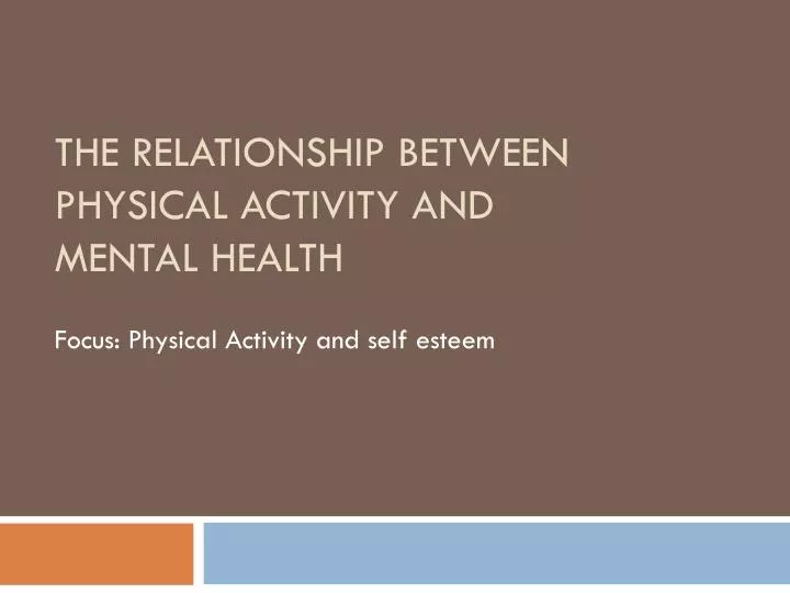 physical activity and mental health physical activity and mental health