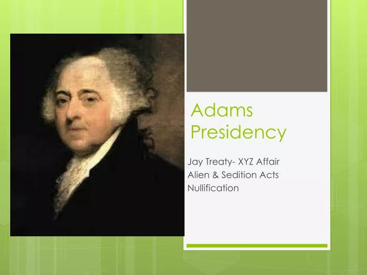 adams presidency n.