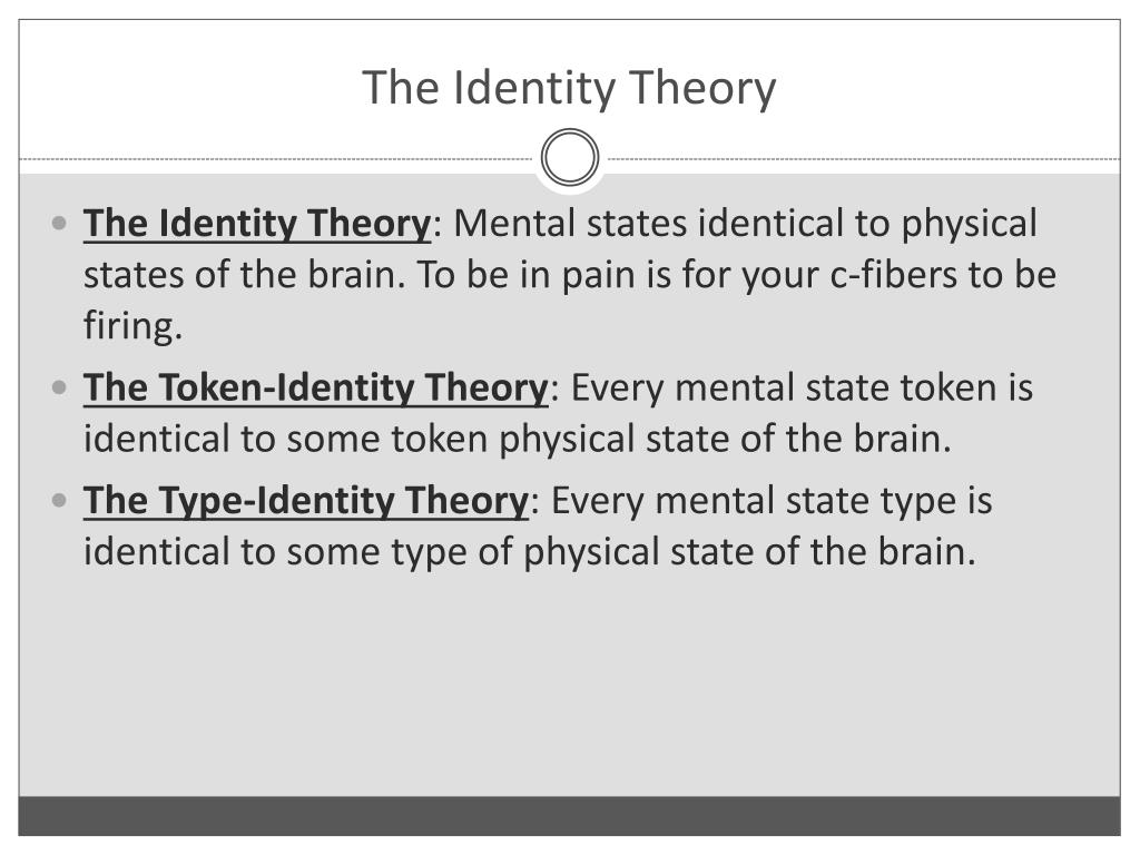 identity theory philosophy definition
