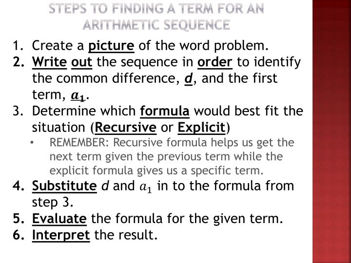 PPT - Lesson 3.13 Applications of Arithmetic Sequences PowerPoint ...