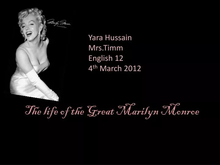 Marilyn Monroe Citation English Rehare