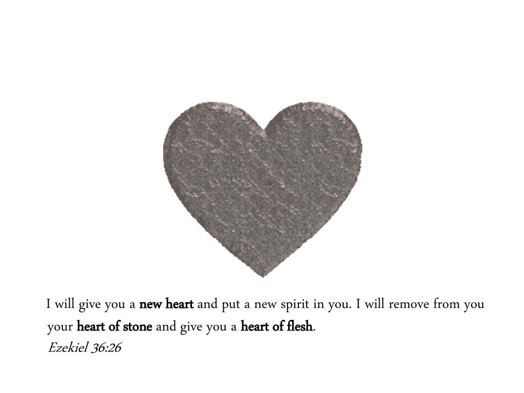 PPT - I will give you a new heart and put a new spirit in you. Ezekiel ...