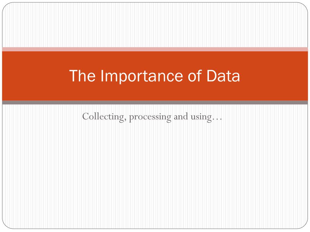 what is the importance of data presentation in research