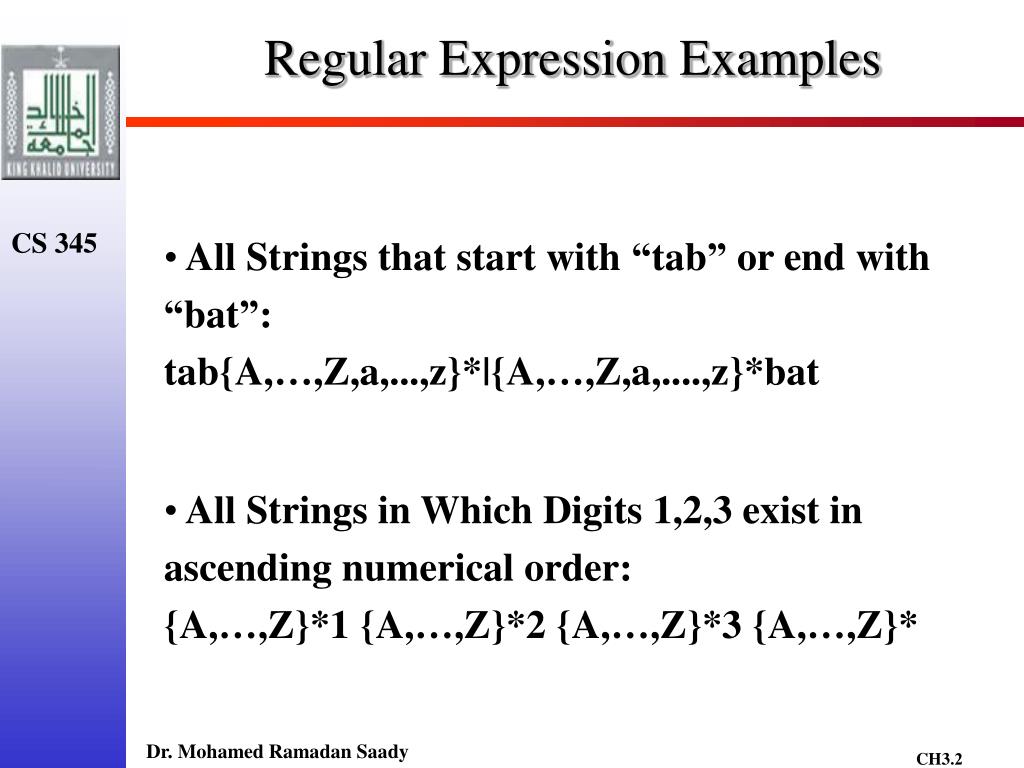 regular expressions