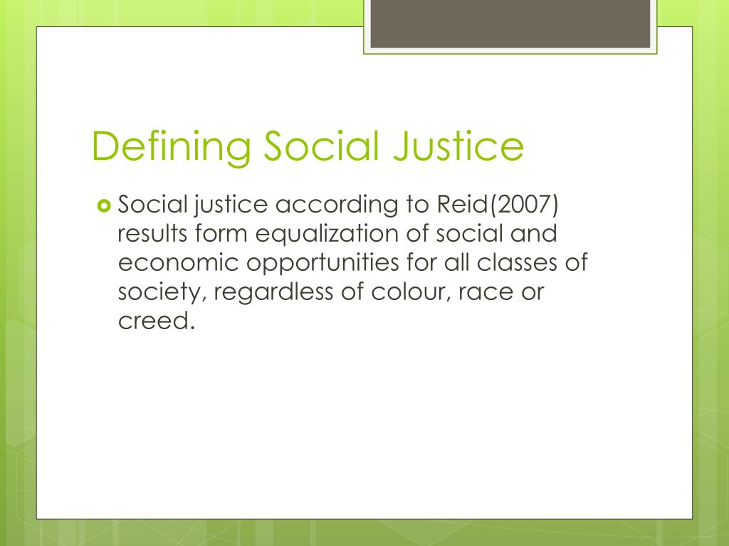 Define The Concept Of Social Justice