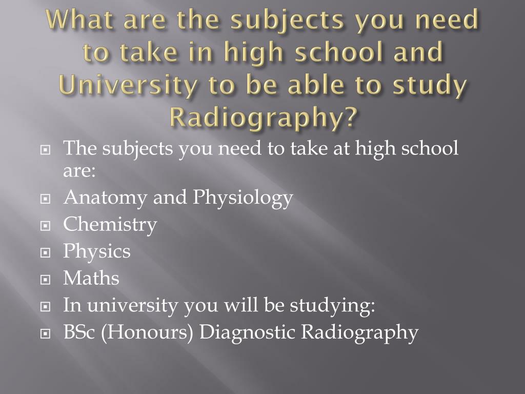 radiography research topics for students