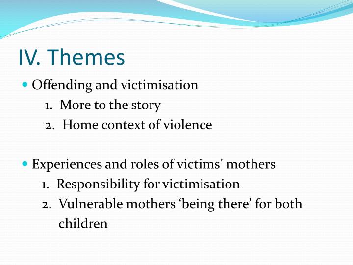 characteristics of female offending and victimisation Characteristics and patterns of at-risk juveniles and factors that contribute to violence committed by or against juveniles the risk that an adolescent will become involved in violent offending and/or be a victim of violence varies based on a variety of factors, including individual characteristics, family characteristics, peer and school influences, neighborhood environment, and daily . characteristics of female offending and victimisation Characteristics and patterns of at-risk juveniles and factors that contribute to violence committed by or against juveniles the risk that an adolescent will become involved in violent offending and/or be a victim of violence varies based on a variety of factors, including individual characteristics, family characteristics, peer and school influences, neighborhood environment, and daily .