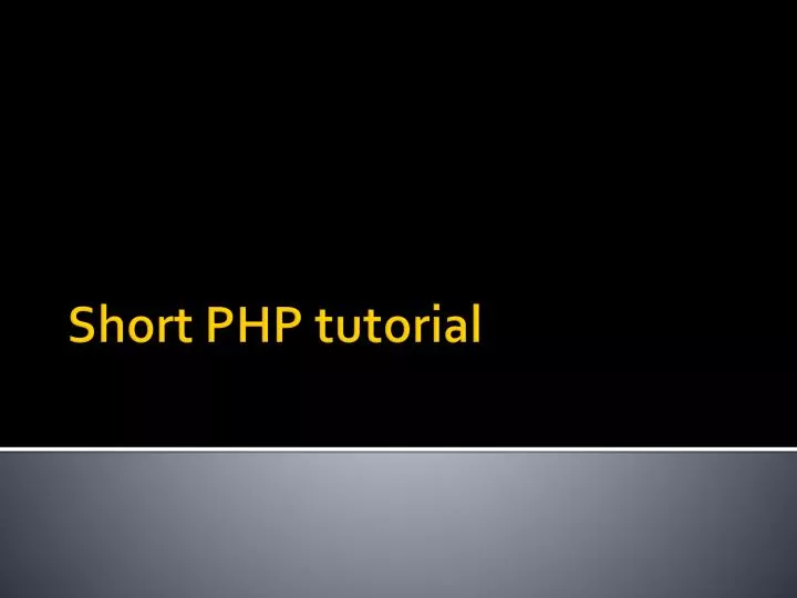 short php tutorial n.