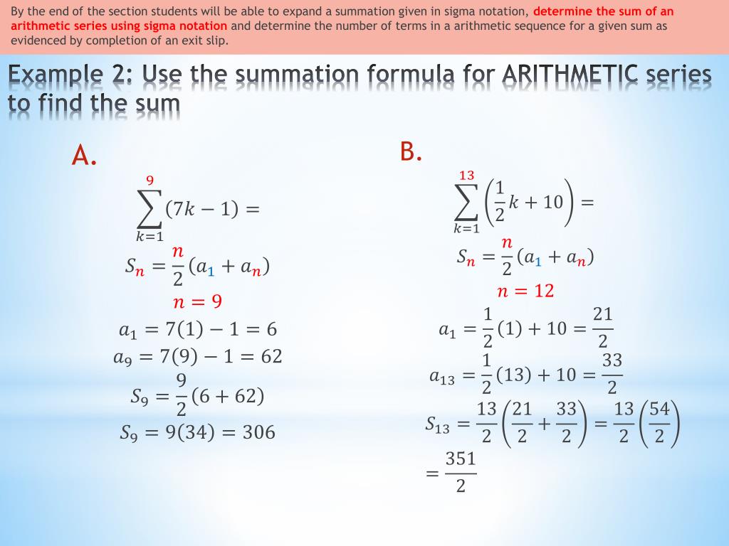 Arithmetic Series