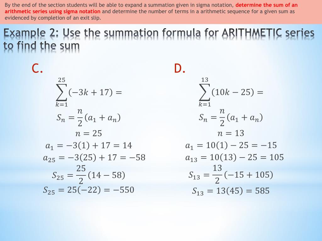 PPT - 16.16 Sigma Notation and the nth term PowerPoint Presentation