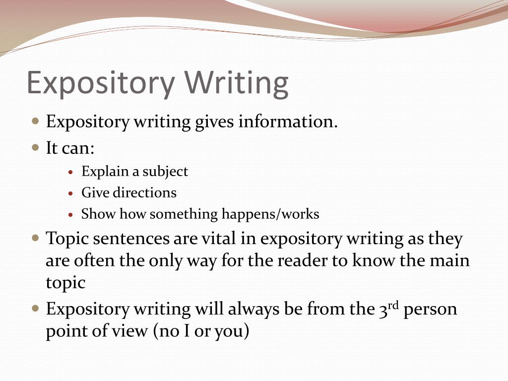 characteristics of expository writing