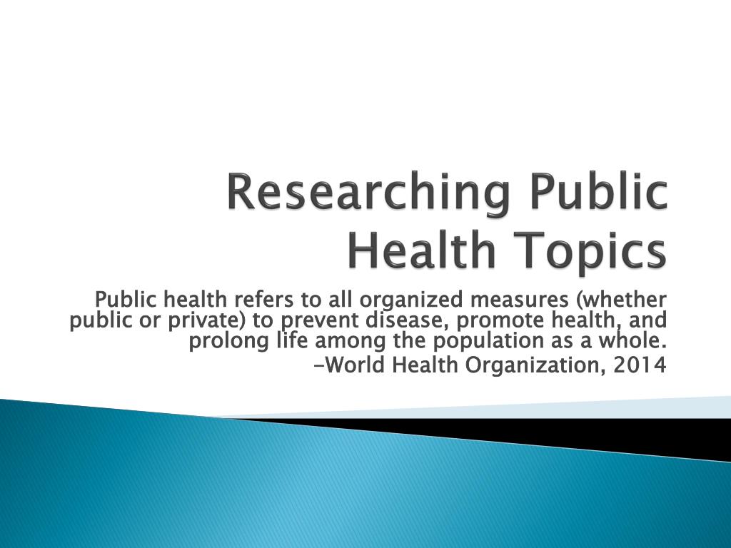 phd research topics in public health