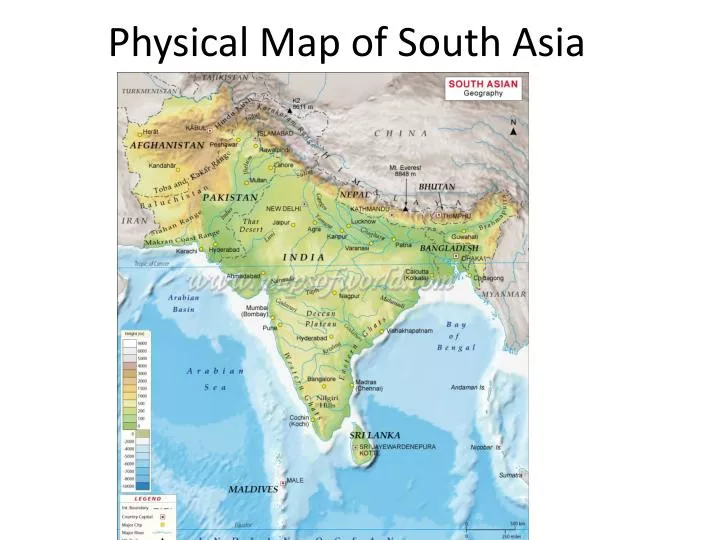 PPT Physical  Map  of South  Asia  PowerPoint Presentation 