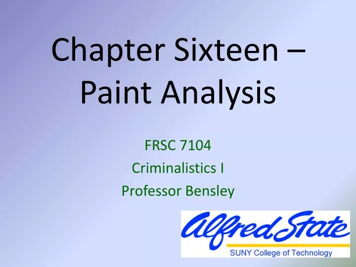 an analysis of the paint an analysis of the paint