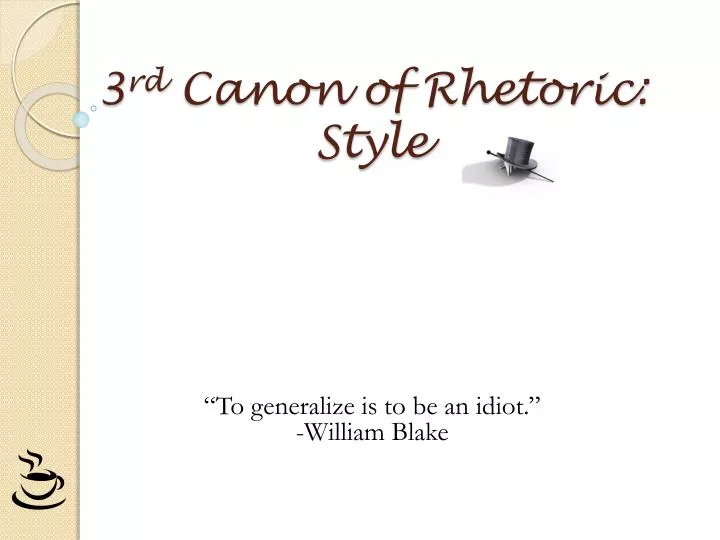 3 rd canon of rhetoric style n.