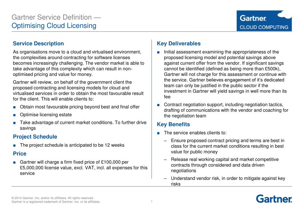 PPT Gartner GCloud Service Definition PowerPoint Presentation, free