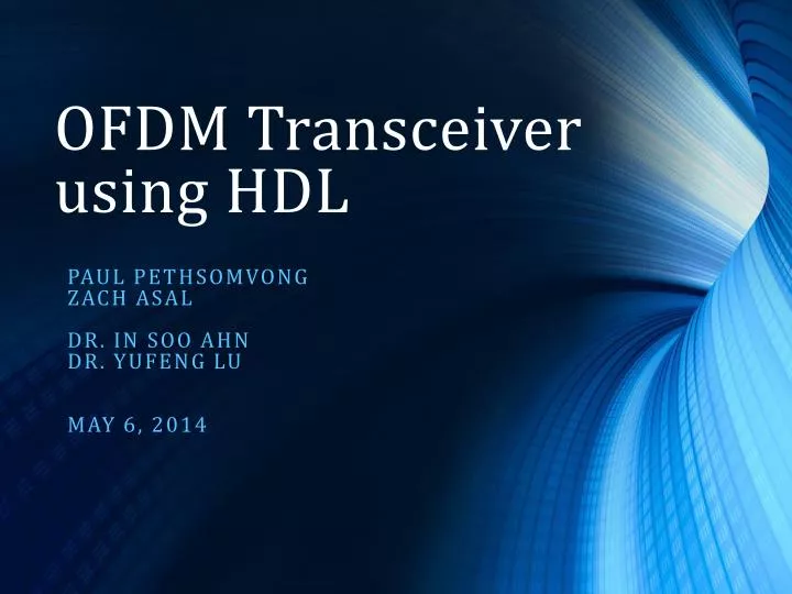 ofdm transceiver using hdl n.