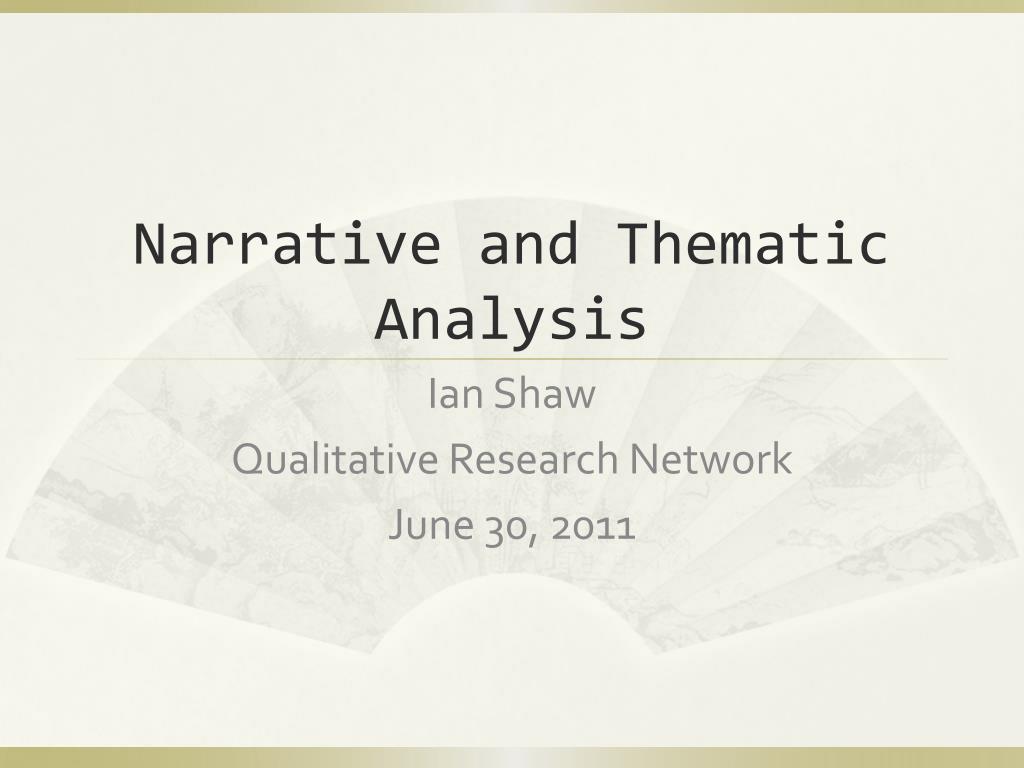 Thematic analysis in qualitative research