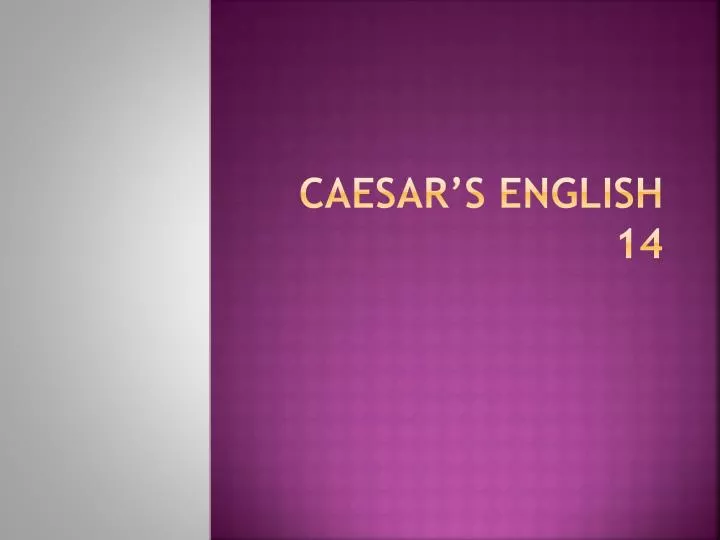 caesar s english 14 n.