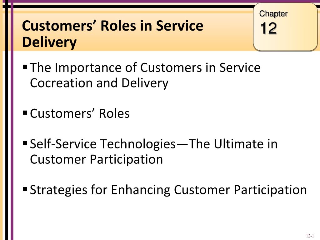 customer role in service delivery case study