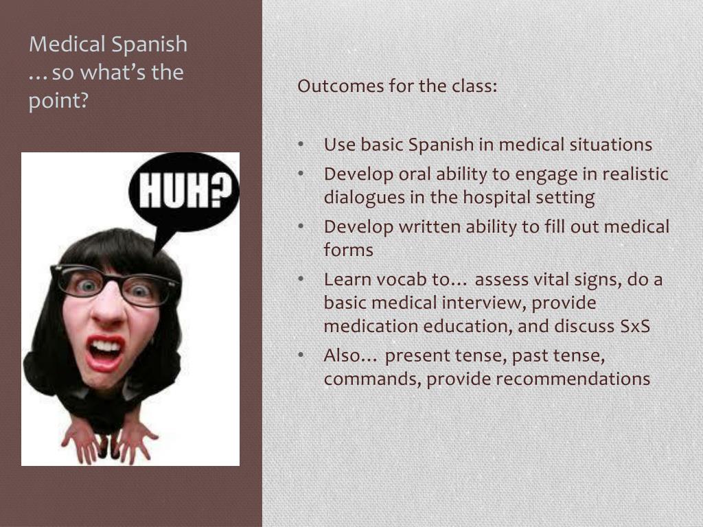 clinical presentation in spanish